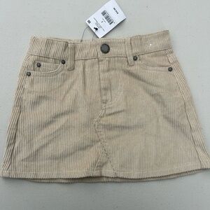 Beige Corduroy Kids Skirt